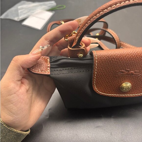 Longchamp Le Pliage XS Mini Tote Shoulder Bag Black Handbag - Multiple Colors - Picture 3 of 4